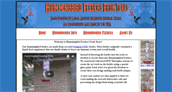 Desktop Screenshot of hummingbirdfeedersfromtexas.com