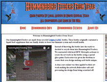 Tablet Screenshot of hummingbirdfeedersfromtexas.com